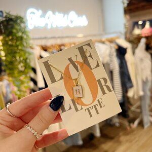 H INITIAL LETTER PENDANT NECKLACE